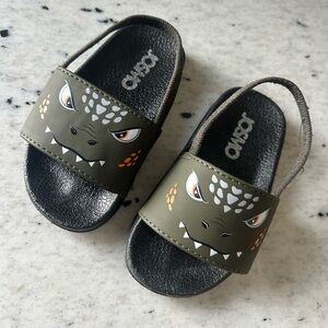 Baby Boys Sling Back Slide Monster Face Size 5